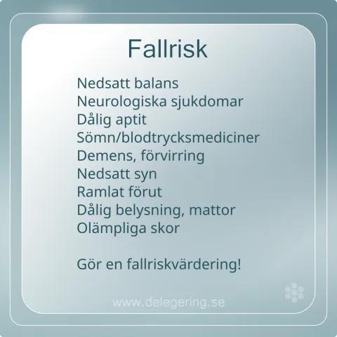 Checklista fallrisk