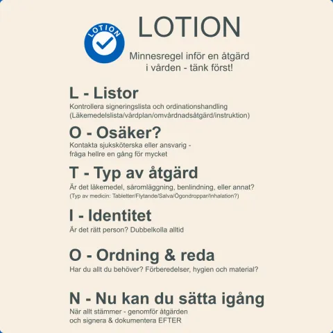 Lotion - minnesregel